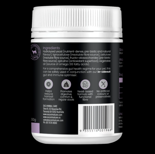 EAC Animal Care Gut & Furball Minimise Furball Accumulation – 100g