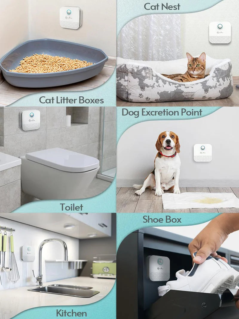Transform Your Cat's Litter Box Experience with Downypaws 4000Mah Smart Odor Purifier - Keeping Your Home Fresh and Clean!