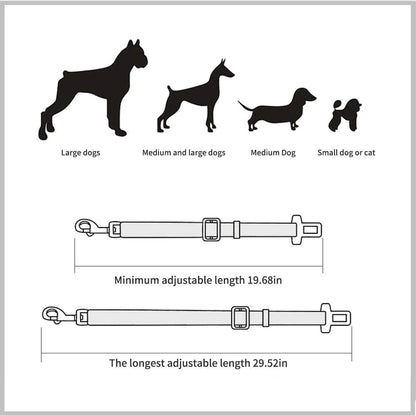 Pet Seat Vehicle Dog Harness with Safety Clip