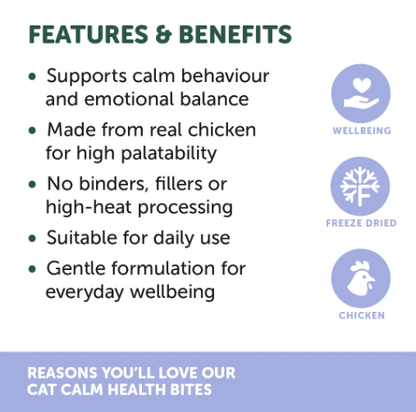 Natural Animal Solutions Feline Calm Health Bites – 50g (30pc)