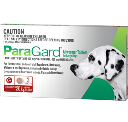 ParaGard - Allwormer Tablets - for Large Dogs - 3 Tablets