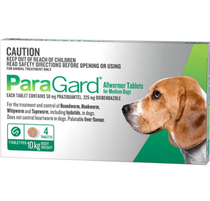 ParaGard - Allwormer Tablets - for Medium Dogs - 4 Tablets